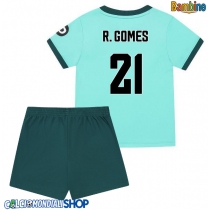 Maglie da calcio Wolves Rodrigo Gomes #21 Seconda Maglia Bambino 2025-26 Manica Corta (+ Pantaloni corti)